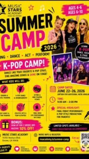 We’re excited to invite your child to our Music Stars Academy Summer Camp! 🌟
This is an intensive program focused on singing and dancing, where campers will experience a fun K-pop themed week — learning choreography, singing, and enjoying activities inspired by their favorite characters.
📅 Dates: June 22–26 🕘 Time: 9:00 AM – 2:00 PM
Spots are very limited — we only have 5 places left, so don’t hesitate to reserve your spot!
We would love to have your child join us for this exciting experience! 🎶✨#golden #summervibes #summer #camp #summercamp